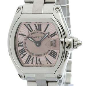 Polished CARTIER Roadstar SM Steel Quartz Ladies Watch W62017V3 BF582856